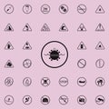 sign dangerously underwater mines icon. Warning signs icons universal set for web and mobile