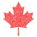 Sign dark canada maple leaf stipple. Dotted pixel Abstract maple leaf. Summer and autumn theme sale. Vector illustration.