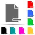 sign delete document multi color style icon. Simple thin line, outline vector of web icons for ui and ux, website or mobile Royalty Free Stock Photo