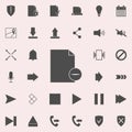 sign delete sheet icon. web icons universal set for web and mobile