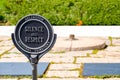 Sign demanding respect next to the Eternal Flame at the Arlington National Cemetery