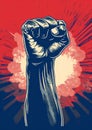 Design hand power revolution strength protest fist symbol illustration background freedom