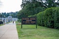Arlington, VA - August 8, 2019: Sign directing visitors to parking spots in Arlington National Cemetary located just outside of Royalty Free Stock Photo