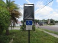 Sign for Disabled Parking, Tampa, Florida Royalty Free Stock Photo