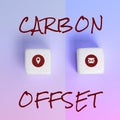 Sign displaying Carbon Offset. Conceptual photo Reduction in emissions of carbon dioxide or other gases