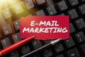 Conceptual caption E Mail Marketing. Business showcase Ecommerce Advertising Online sales Newsletters Promotion