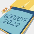 Sign displaying Goodbye 2023. Internet Concept Merry Christmas Greeting people for new year happy holidaysx