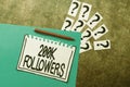 Inspiration showing sign 200K Followers. Business concept number of individuals who follows someone in Instagram Writing