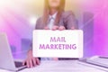 Sign displaying Mail Marketing. Business approach sending a commercial message to build a relationship with a buyer