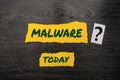 Hand writing sign Malware. Conceptual photo malicious software or file that is harmful to a computer user Bright New Royalty Free Stock Photo