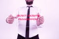 Writing displaying text Object Oriented Programming. Business showcase Language model objects rather than actions Man Royalty Free Stock Photo