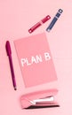 Sign displaying Plan B. Business showcase ones Backup plan or strategy detailed proposal for doing something Royalty Free Stock Photo