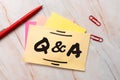 Inspiration showing sign Q And A Question. Business approach in which person asks questions and another one answers them