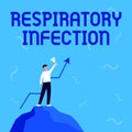 Sign displaying Respiratory Infection. Business idea any infectious disease that directly affects the normal breathing