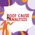 Sign displaying Root Cause Analysis. Concept meaning Method of Problem Solving Identify Fault or Problem