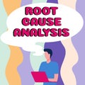 Sign displaying Root Cause Analysis. Concept meaning Method of Problem Solving Identify Fault or Problem