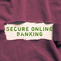 Sign displaying Secure Online Banking. Business concept Safe way of managing accounts over the internet Royalty Free Stock Photo