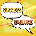 Writing displaying text Success Failure. Concept meaning failure is a part of your road or progress to success Royalty Free Stock Photo