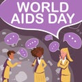 Sign displaying World Aids Day. Business showcase World Aids Day Illustration Of Partners Building New Wonderful Ideas