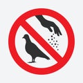 Sign do not feed birds Royalty Free Stock Photo