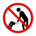 Sign DO NOT FEED DOGS on white background. Illustration Royalty Free Stock Photo
