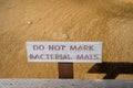 Sign - do not mark bacterial mats in Yellowstone National Park reminds tourists not to deface the enviornment Royalty Free Stock Photo