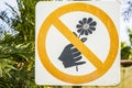 Sign , Do not pick flowers Royalty Free Stock Photo