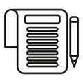 Sign document icon outline vector. Strategy future