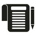 Sign document icon simple vector. Strategy future