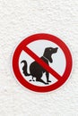 Sign dog feces prohibited Royalty Free Stock Photo