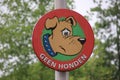 Sign that Dogs are not allowed on the Playground in the Netherlands