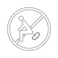Sign, Don't icon. Element of cyber security for mobile concept and web apps icon. Thin line icon for website design and