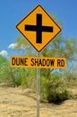 Sign for Dune Shadow Road in Maricopa AZ Royalty Free Stock Photo