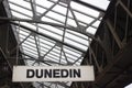 Sign on Dunedin railway station