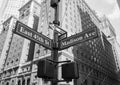 Sign for East 45th and Madison Avenue in New York City Royalty Free Stock Photo