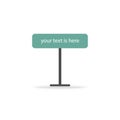 Sign with editable text icon. Note board. Noticeboard template label. Information banner with your text. Vector EPS 10