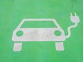 Sign for electric car graphic Royalty Free Stock Photo