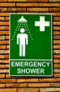 The Sign emergency safety shower Royalty Free Stock Photo