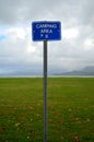 Sign At An Empty Camp Site Royalty Free Stock Photo