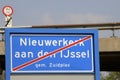 Sign of end builded zone of Nieuwerkerk aan den IJssel