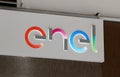 Sign of an Enel office, the Italian energy multinational Royalty Free Stock Photo