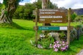 A sign in English and Gaelic welcomes visitors to Gougane Barra Forest Park