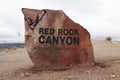 Sign entrance red rock canyon ,nevada USA. Royalty Free Stock Photo
