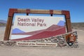 Sign at the Entrance to Death Valley National Park Royalty Free Stock Photo