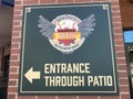 Sign for the entrance to Guy Fieri`s DTPHX Kitchen and Bar Restaurant at Chase Field, home of the Arizona Diamondbacks MLB basebal Royalty Free Stock Photo