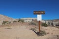 Sign at the entrance to the Plaza Blanca hiking area, New Mexico