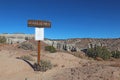 Sign at the entrance to the Plaza Blanca hiking area, New Mexico