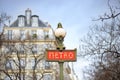 A sign at the entrance to the Paris Metro Royalty Free Stock Photo