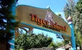 Sign at the entrance to Tiger Island in Dreamworld theme park in Gold Coast, Australia.