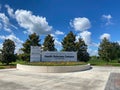 The sign at the entrance of the University of Central Florida School of Medicine